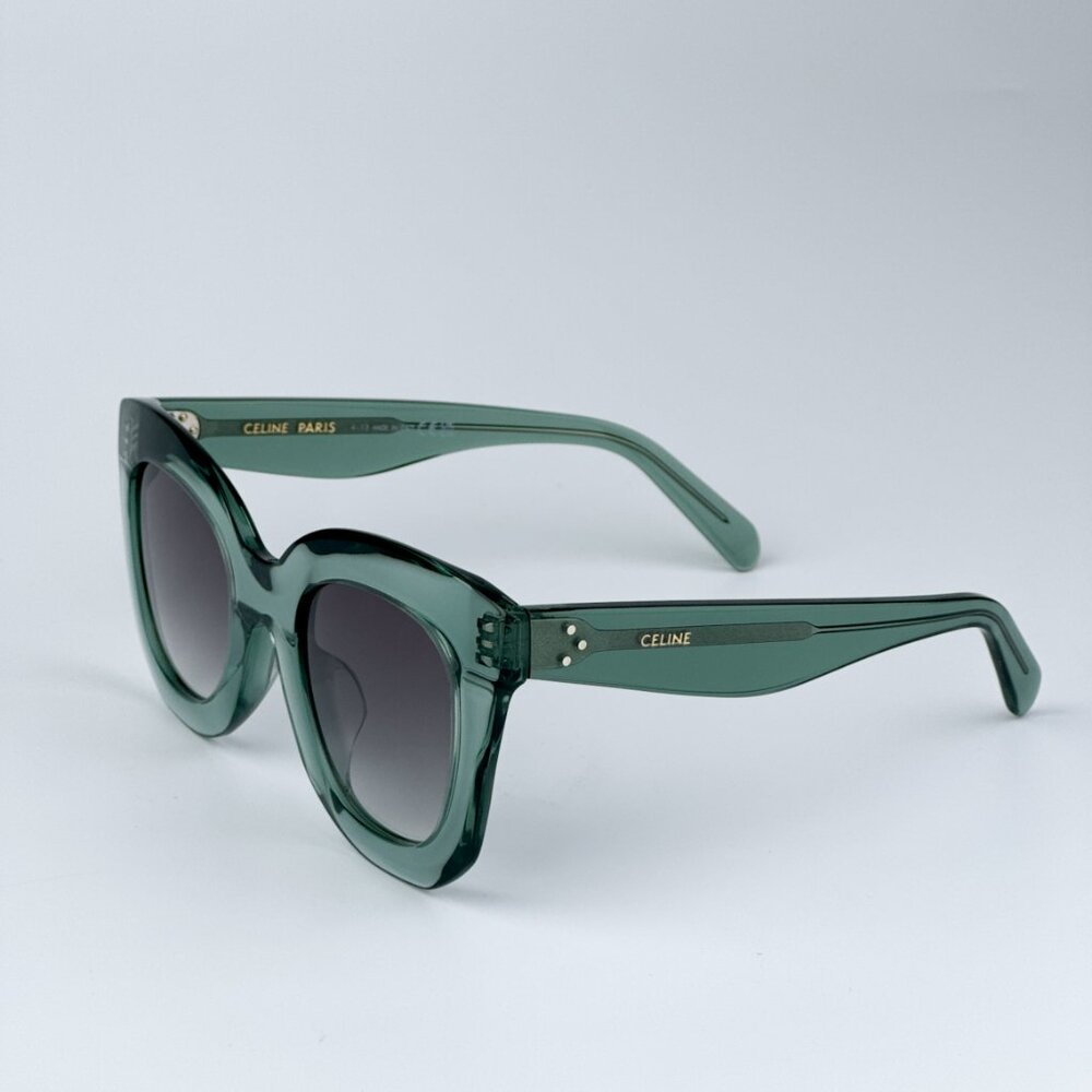 Celine CL4005FN/S 93B BRAND NEW Sunglasses  Light Green Gradient Smoke Geometric - Picture 7 of 11